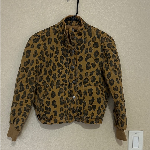 Kids Blank NYC Leopard Print Quilted Jacket - Picture 1 of 3